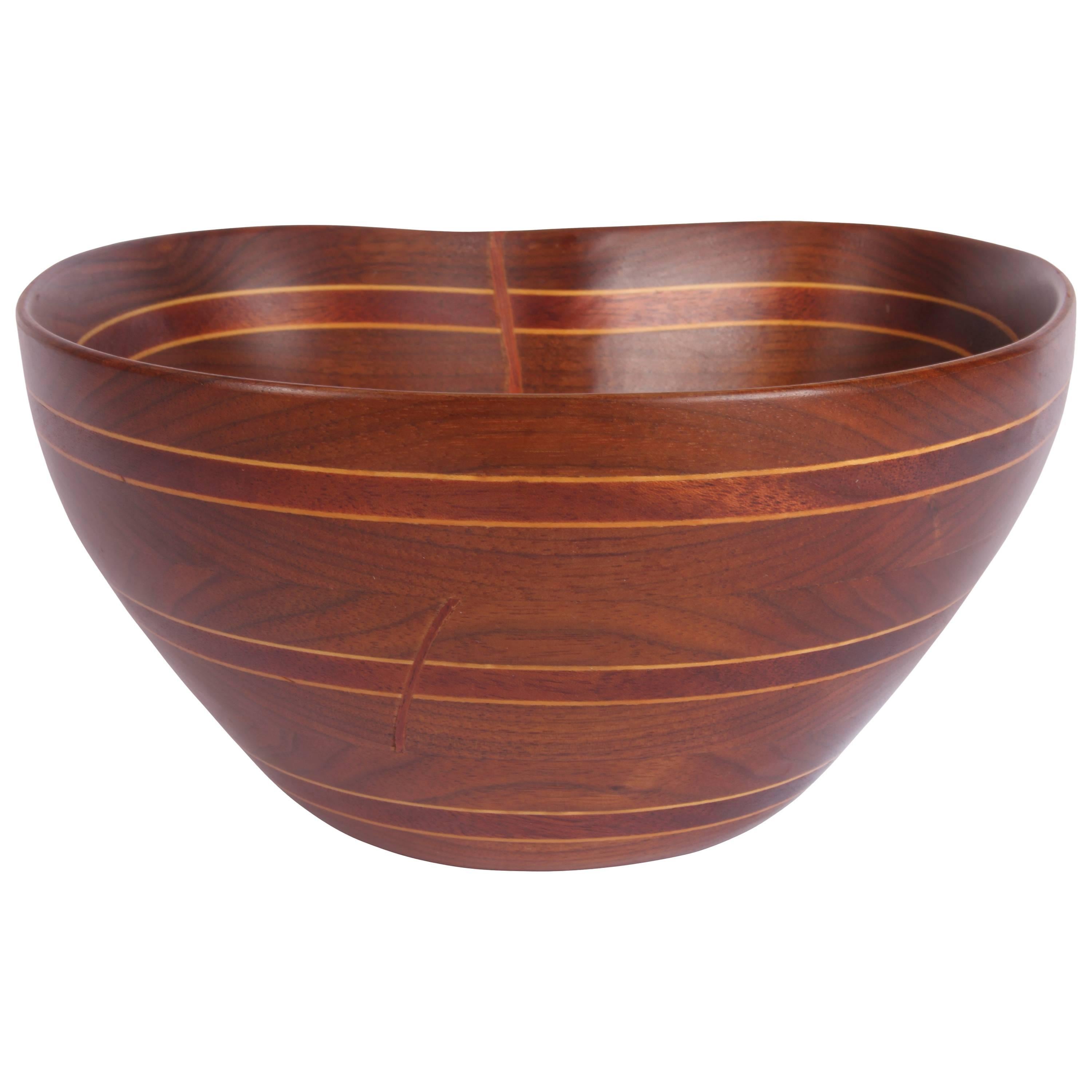 Signed Black Walnut Bowl by Peter Petrochko