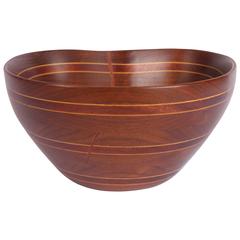 Signed Black Walnut Bowl by Peter Petrochko