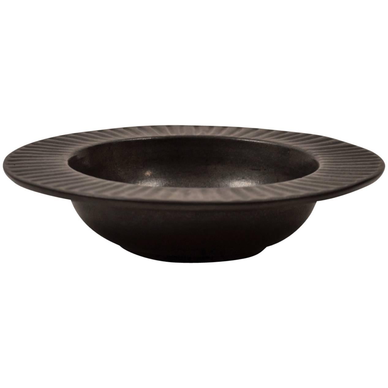 Matt Black Pottery Bowl by Spencer