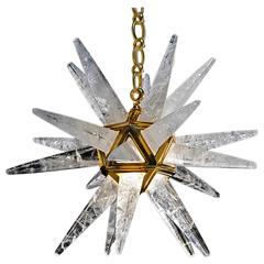 Rock Crystal Star III Chandelier by Alexandre Vossion 8