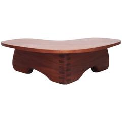 Unique Free-Form Studio Coffee Table in Mahogany, USA, 1960s 11