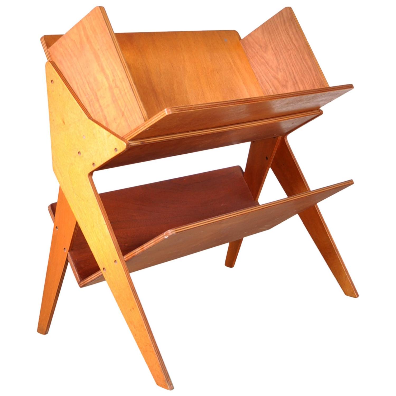 Small Plywood Bookcase, Netherlands, circa 1950 For Sale at 1stdibs