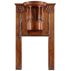 Art Nouveau Walnut Fireplace in the Manner of Charles Harrison Townsend 12