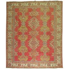 Room Size Antique Turkish Oushak Carpet 12