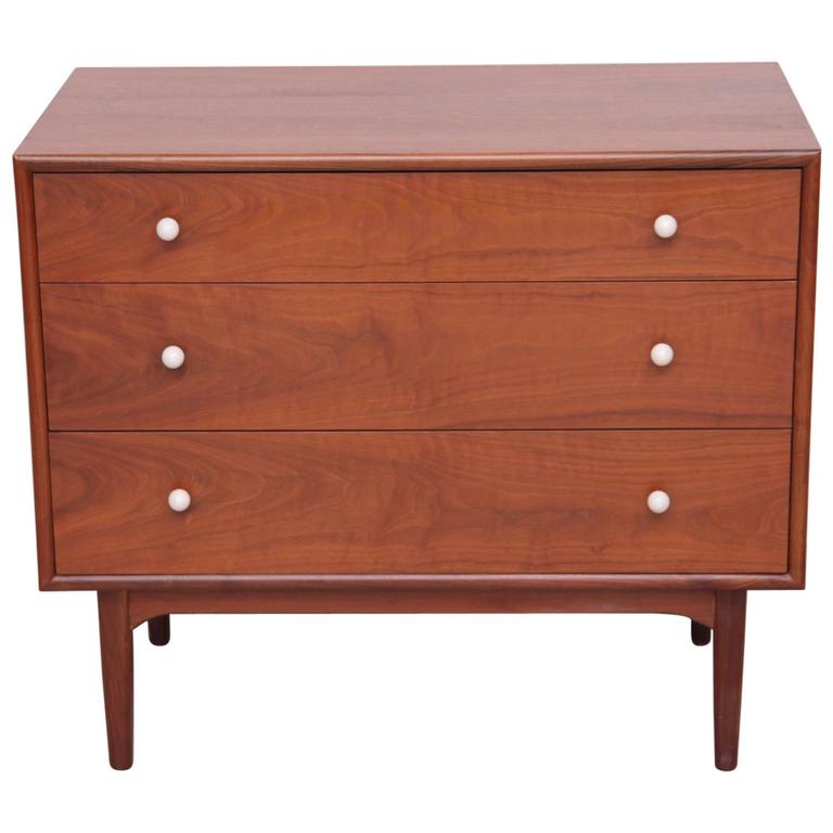 Chest of Drawer Dressers in Walnut by Kipp Stewart for Drexel For Sale