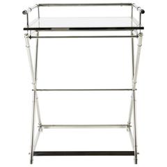 Mid Century Art Deco Glass Top Bar Cart Mid Century Art Deco Glass Top Bar Cart