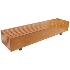 Bench in Peroba Wood by Sergio Rodrigues, Brazil 1970s 7