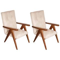 1950s Pair of Reclinable Armchairs by Jean Jeanneret 1950s Pair of Reclinable Armchairs by Jean Jeanneret