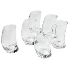 Italian Crystal Glasses by Angelo Mangiarotti for Colle, 1990s