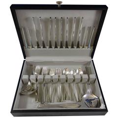 Vision by International Sterling Silver Flatware Set Service 44 Pieces, Modern 7