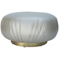 Brass and Leather Ottoman by Steve Chase 3