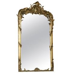 19th Century French Regence Gilded Mirror