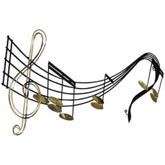 Music Notes Sculpture Signed Curtis Jere