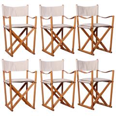 Set of Six Folding Safari Chairs by Mogens Koch
