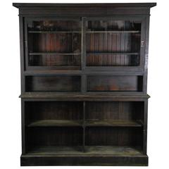 Antique Large 1920 Mercantile General Store Display Cabinet