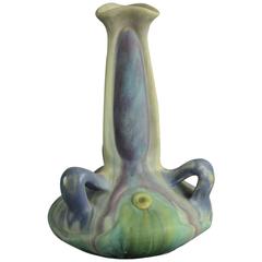 Antique Art Nouveau Vase by Eugene Baudin, Poterie De Monaco