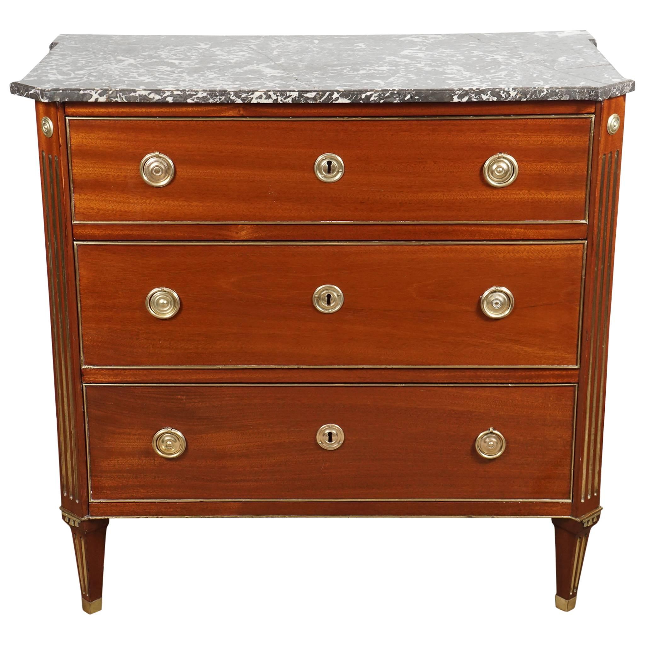 Russian Mahogany Chest For Sale
