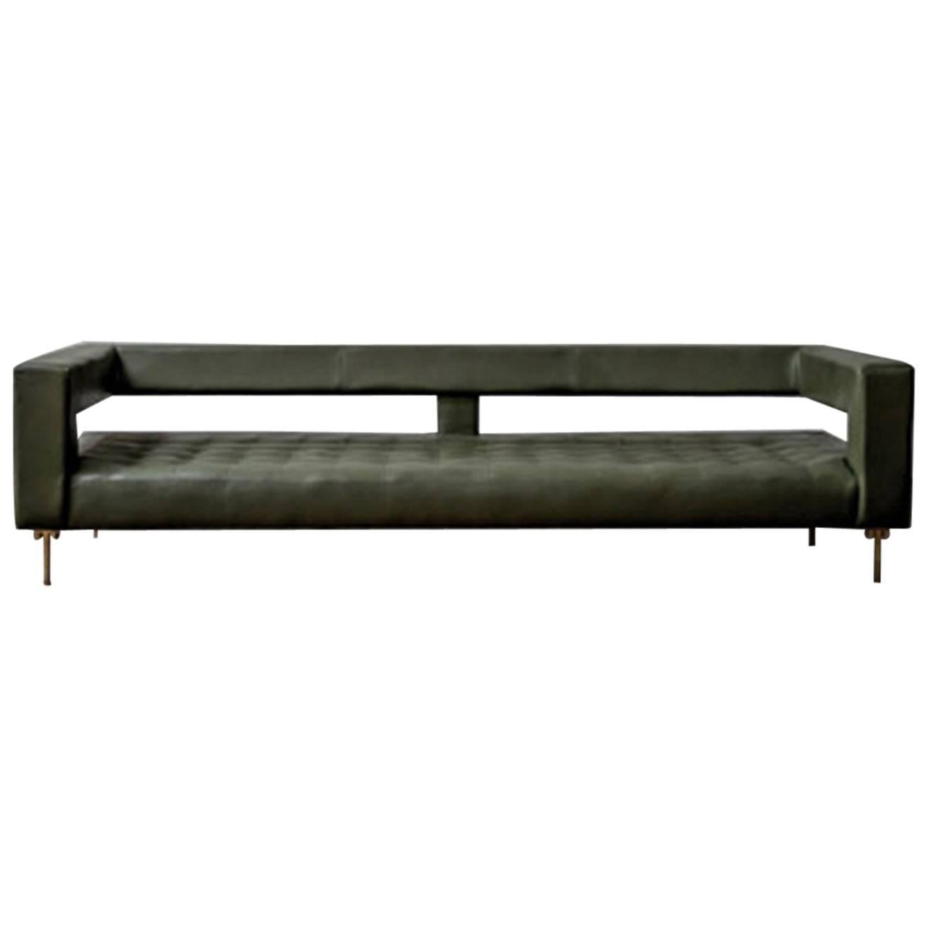 Luteca Air Sofa Hand-Crafted in Mexico with Elmo Leather, COM and COL Options