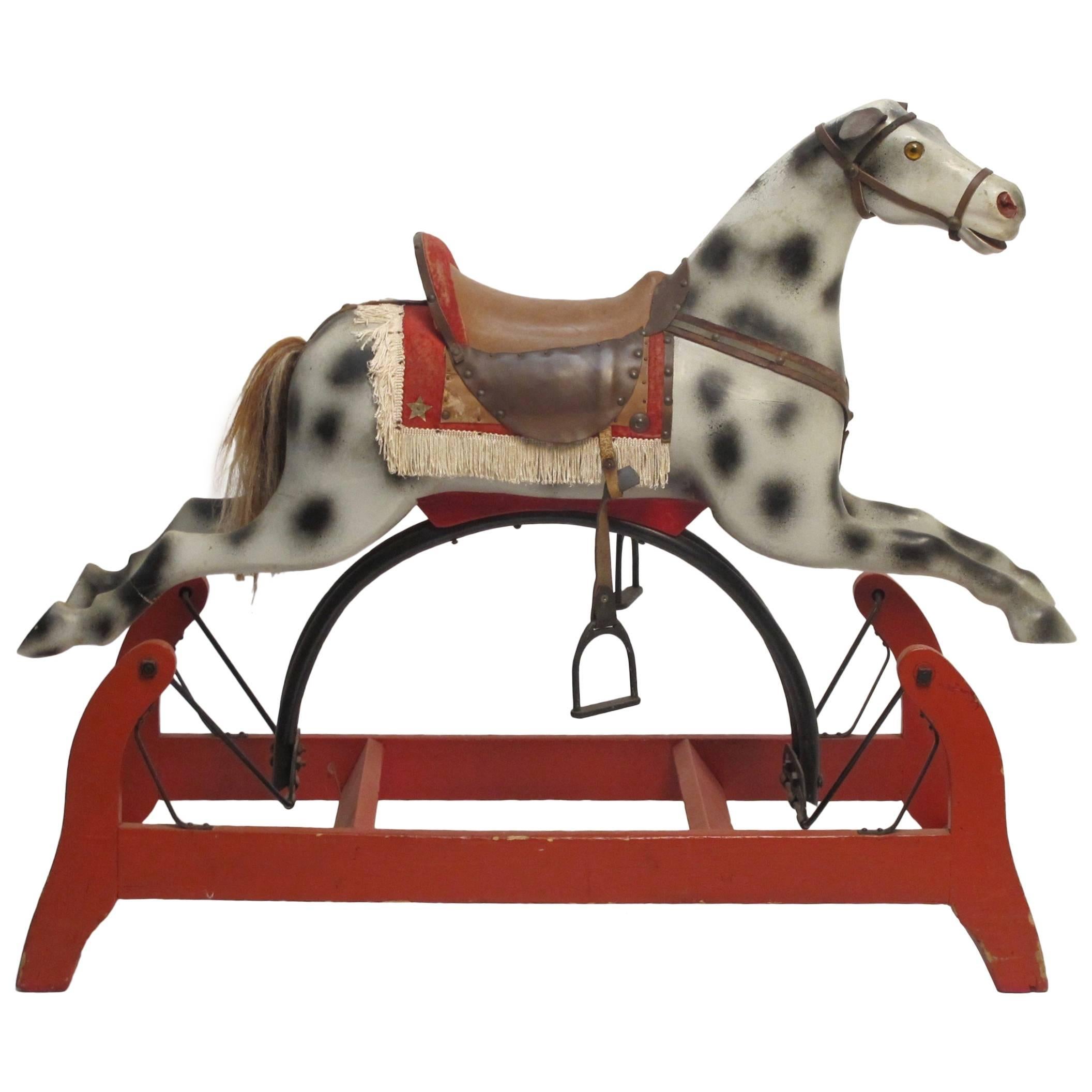 Antique American Rocking Horse