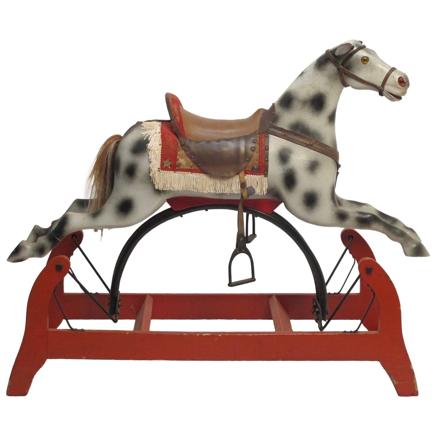 Antique American Rocking Horse For Sale at 1stdibs