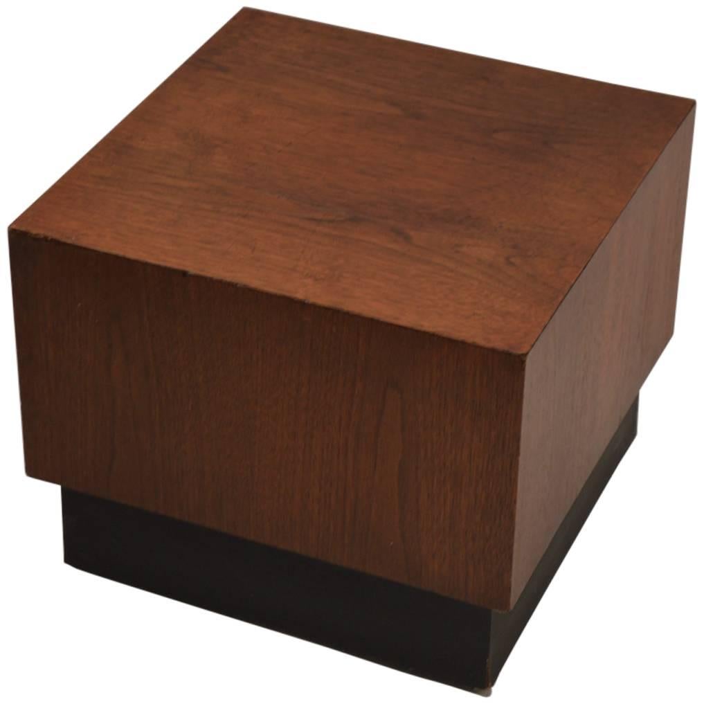 Minimalist Cube End Table, Pedestal, Sculpture Stand by Adrian Pearsall