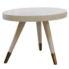 Italian Andrea Gueridon Lacquer Brass Side Tables by Dom Edizioni 8