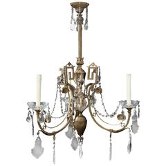 19th Century Neoclassic Elegant Gas Chandelier from Paris, circa 1860