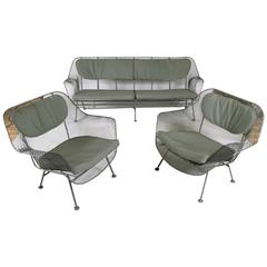 Sculptura Sofa and Pair of Lounge Chairs by Russell Woodard
