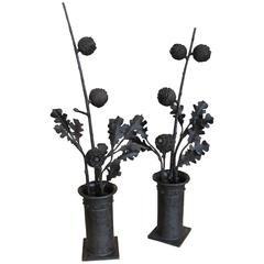 Pair of Flower Pots by Alessandro Mazzucotelli