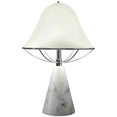 Anita Table Lamp by Lorenza Bozzoli, Carrara and Chrome