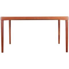 Mid-Century Modern Danish Extendable Dining Table in Teak by H.W. Klein