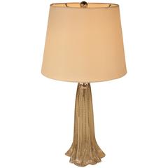 French Mid-Century Blown Glass Table Lamp