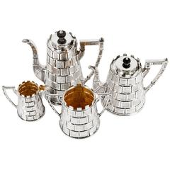 Antique English Four-Piece Tea and Coffee Set, with Registry Mark for 1877 12