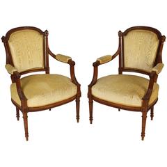 Pair of Louis XVI Style Armchairs 3