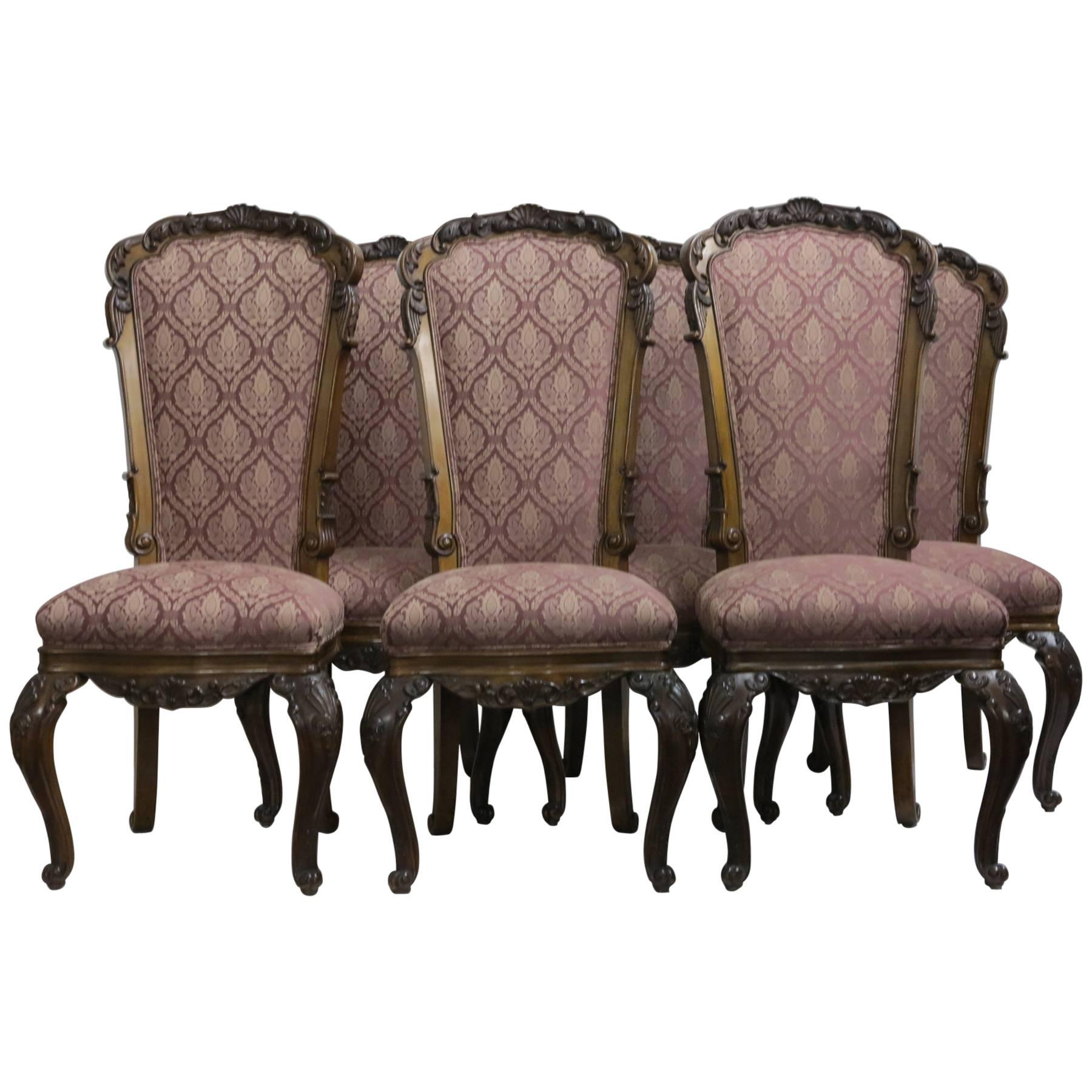 19th Century Louis XV Style Six High Back Dining Chairs