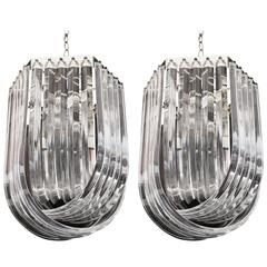 Pair of 1960 Lucite Lights