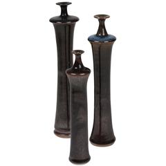 Three Stoneware Bottle Vases by Roger Collet 2