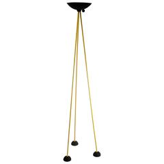 Floor Lamp in the style of Memphis by Koch and Lowy in Black and Yellow, 1980s