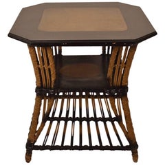 Vintage Art Deco Wicker Table