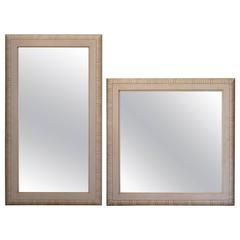 Used Faux Pair of Marble Art Deco Mirrors, France, 1930s