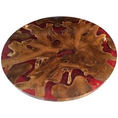 Round Table, Teak and Resin 3