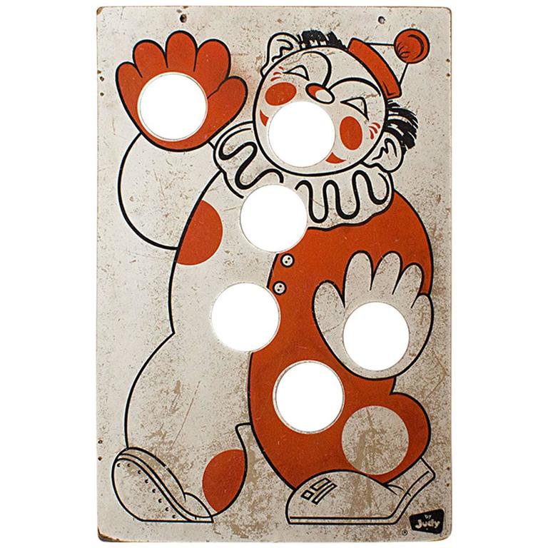 Judy Clown Bean Bag Toss Board 1960s At 1stdibs Judy Clown Bean Bag Toss Board 1960s For