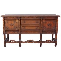 1920s Spanish Revival Walnut Sideboard