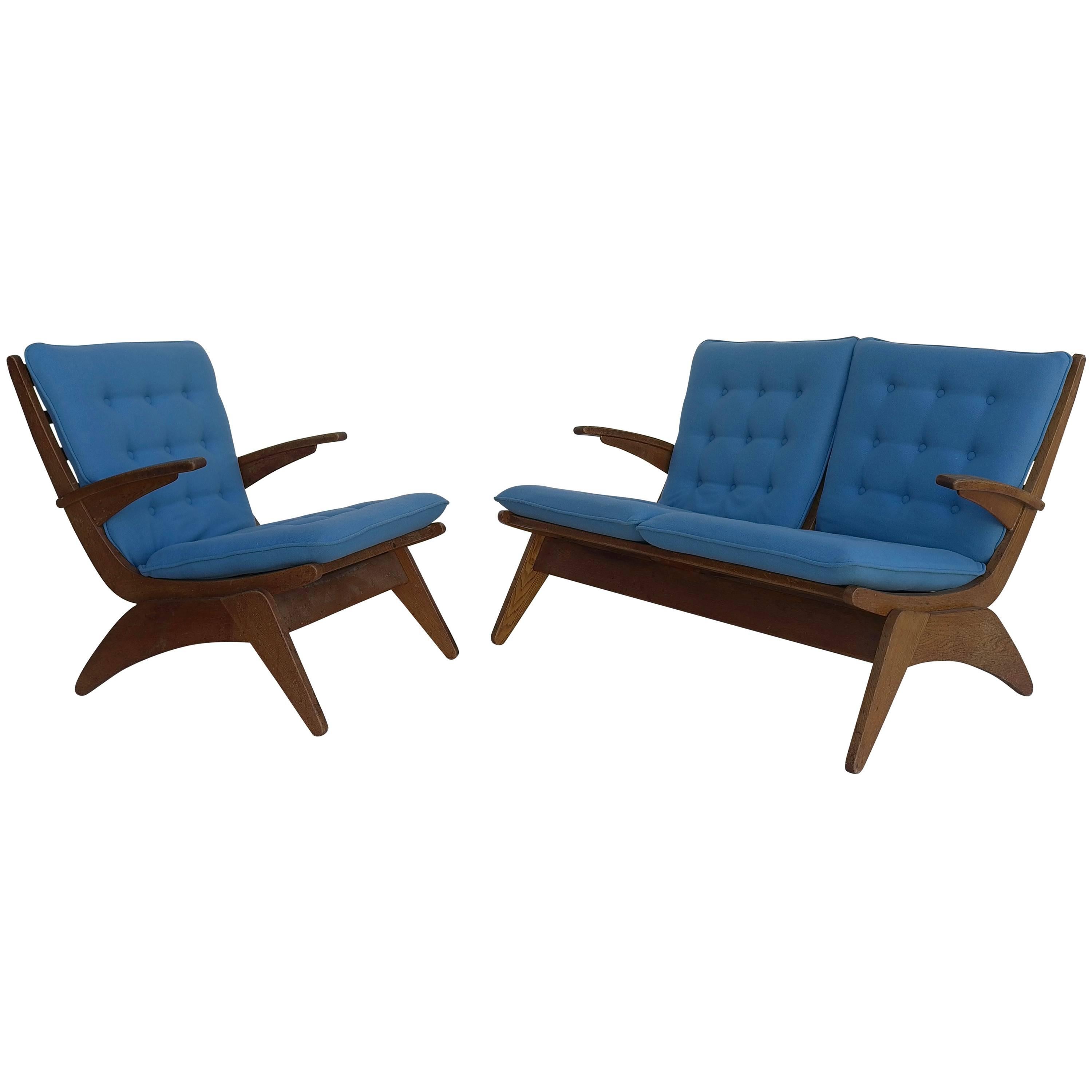 Jan Den Drijver, Dutch Modernism Sofa Set, The Hague 1948