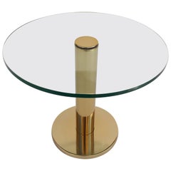 Brass and Glass Side Table by Pace Collection