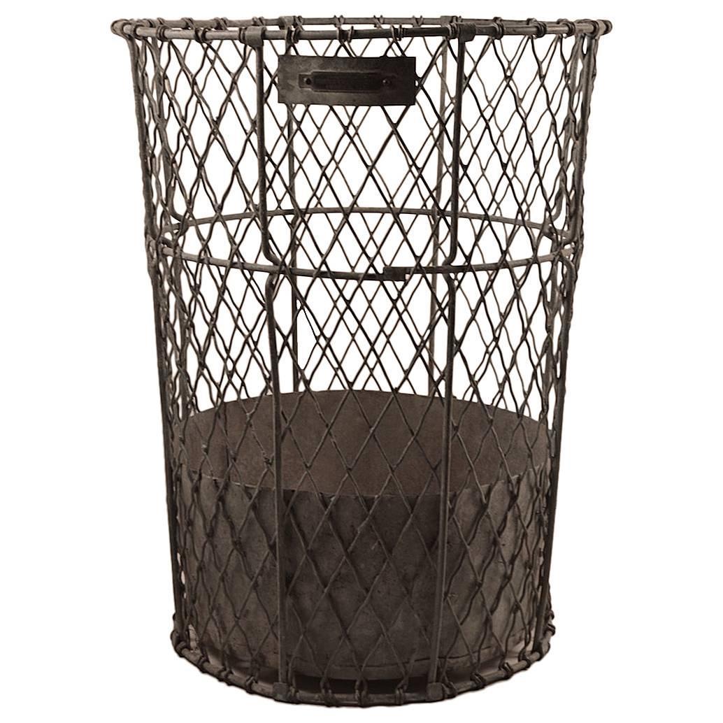 Large Norwich Wire Works Trash Waste Can at 1stdibs