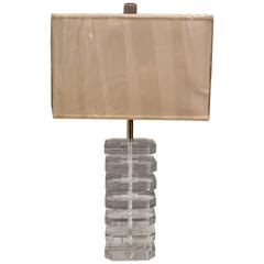 Stacked Lucite Lamp, circa 1970
