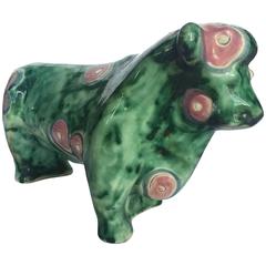 Ceramic Bull Sculpture by Marianna von Allesch