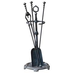 Antique 19th Century English Fireplace Tools Companion Set
