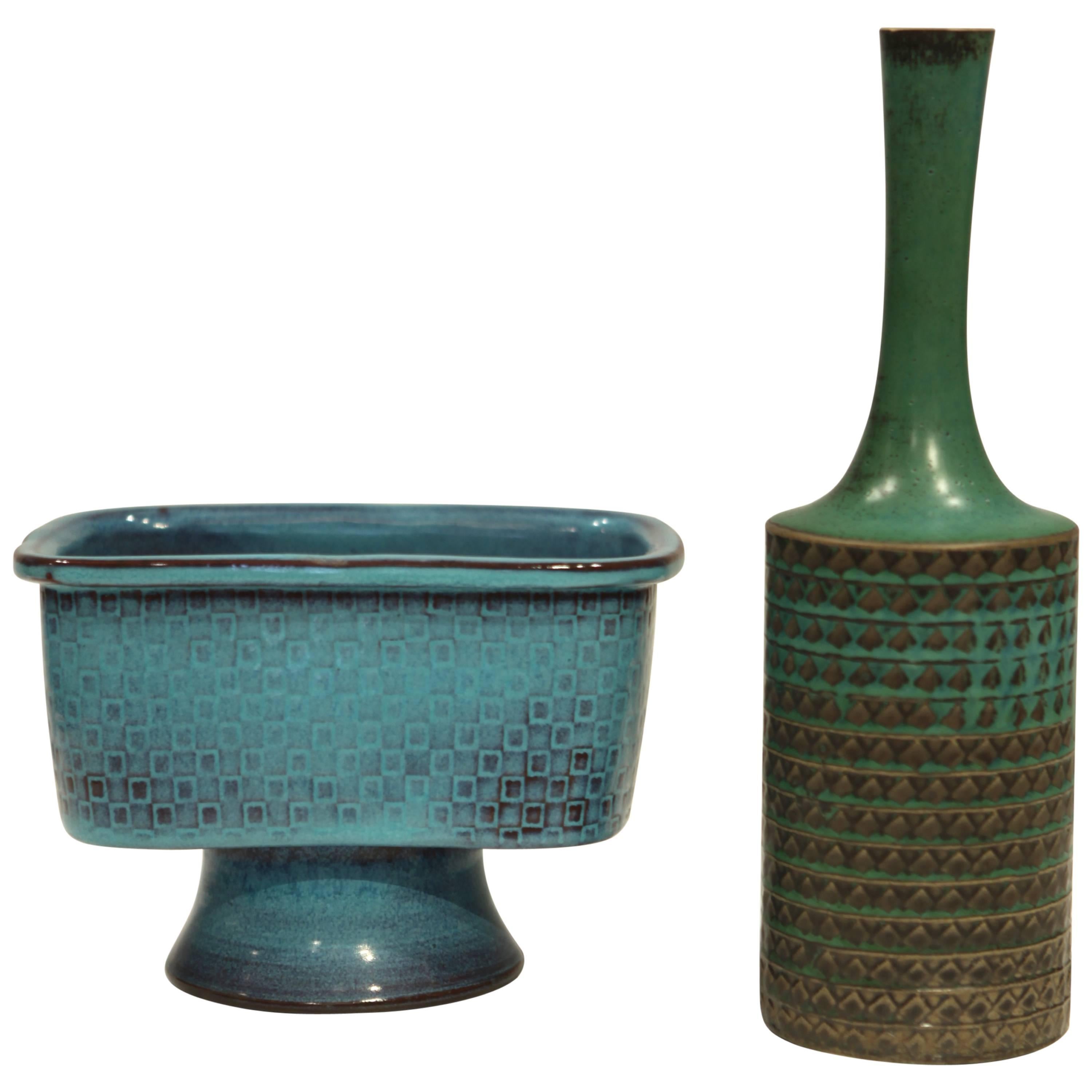 Stig Lindberg Stoneware Vases, Gustavsberg Studio, 1967